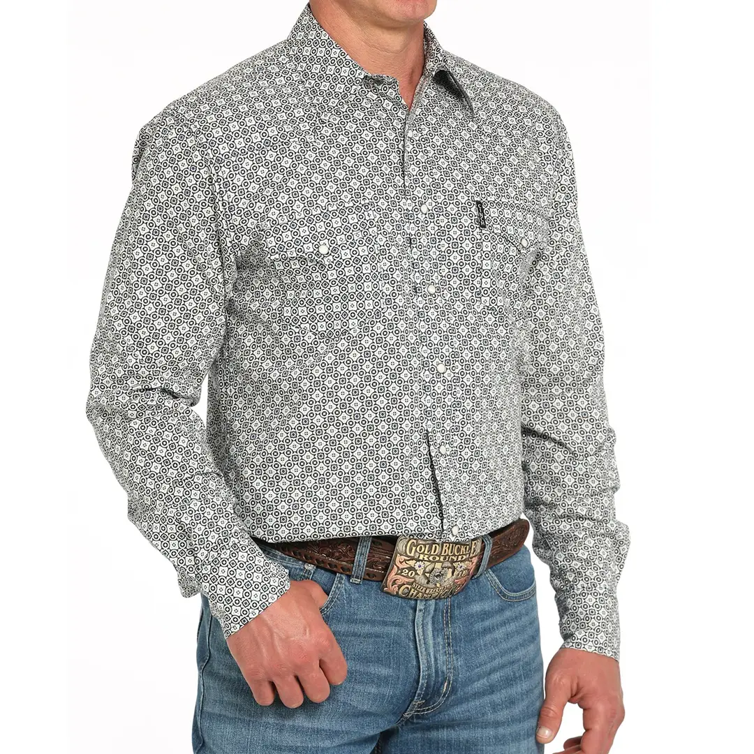 Cinch Men's Modern Fit Geometric Print Snap Front Western Shirt-CLEARANCE - Image 2