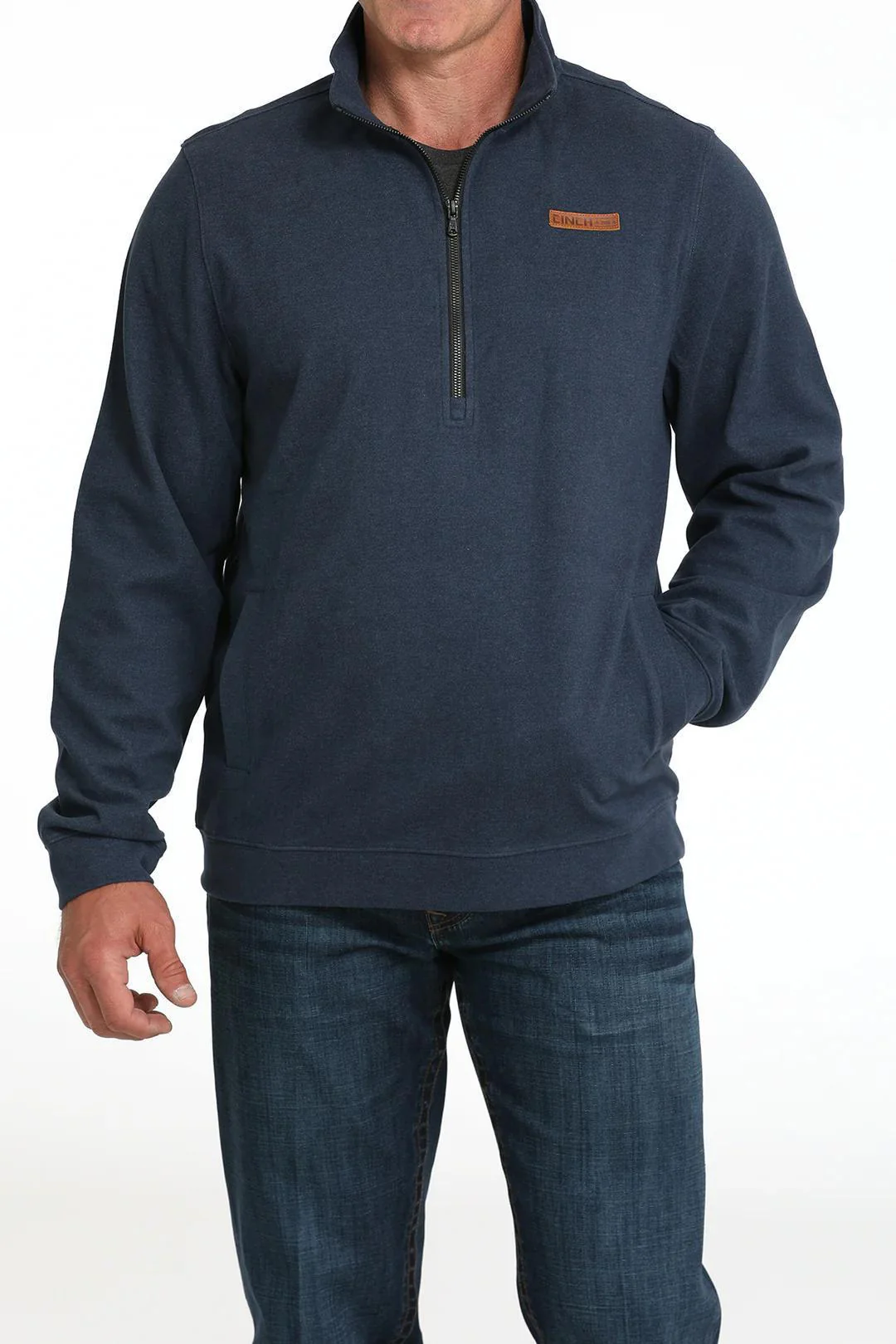 Cinch Mens Navy Quarter Zip Pullover