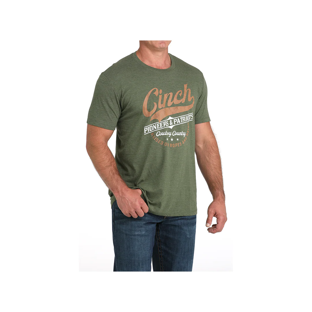 Cinch Men's Olive Green Graphic T-Shirt