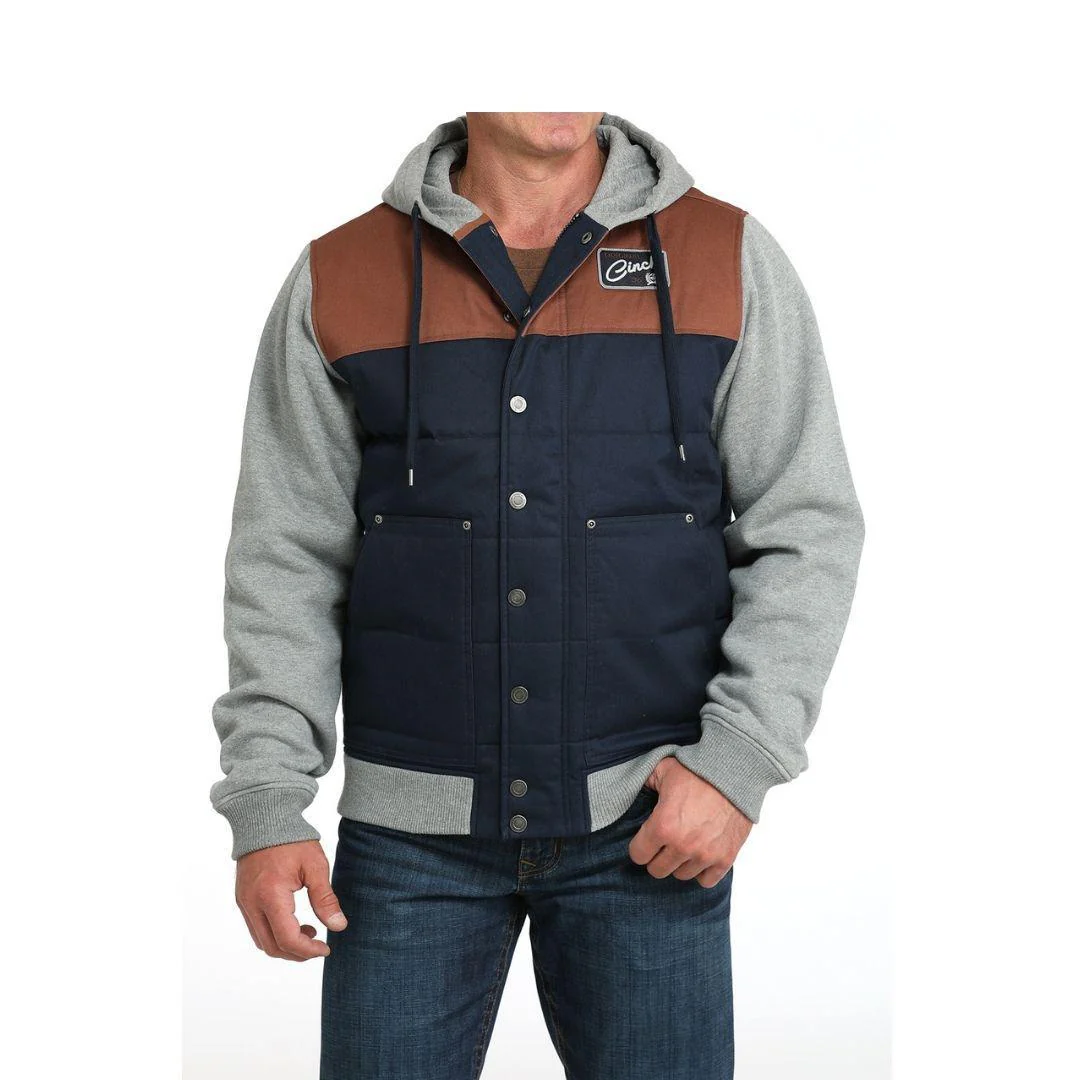 Cinch Men's OW25 Blue/Grey Canvas Hoodie Jacket - Image 10
