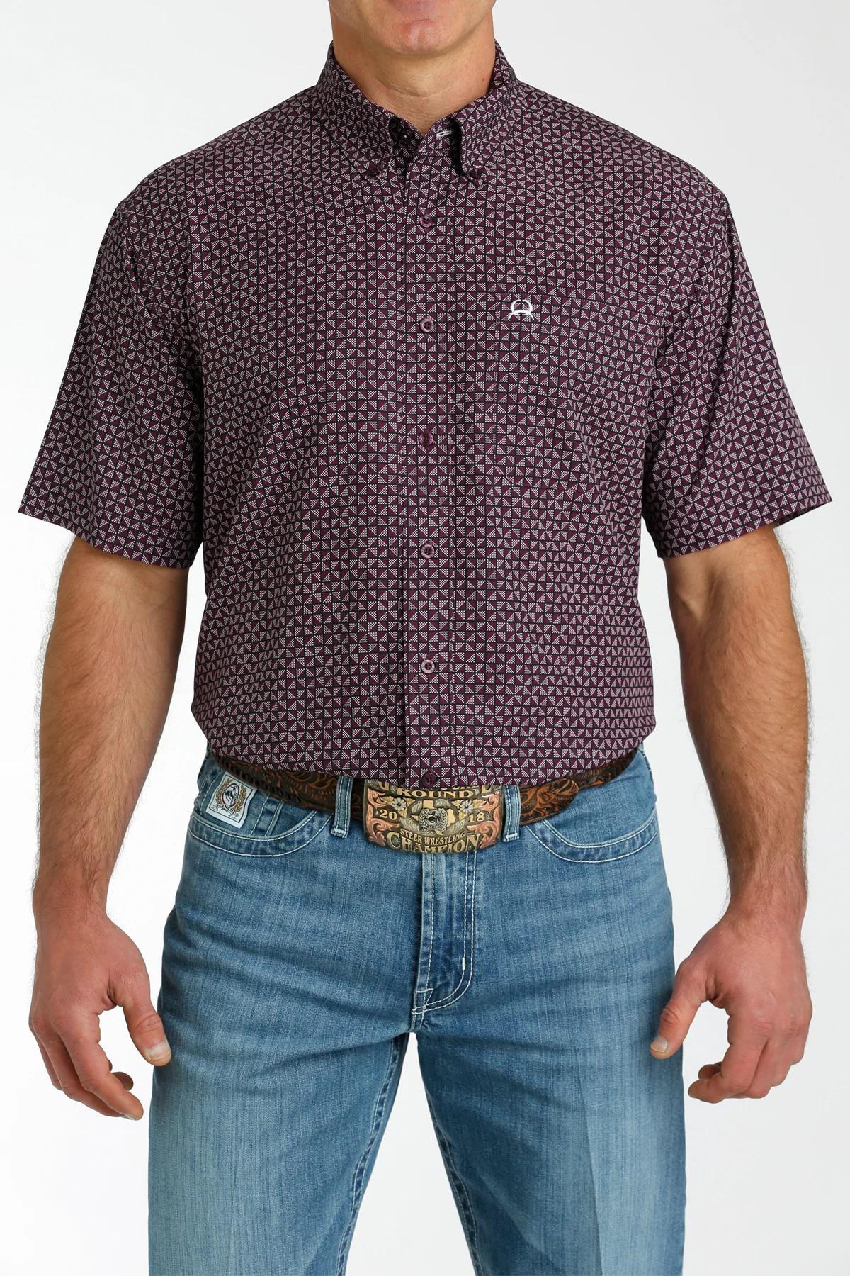 Cinch Men's ArenaFlex Short Sleeve Button Up Shirt