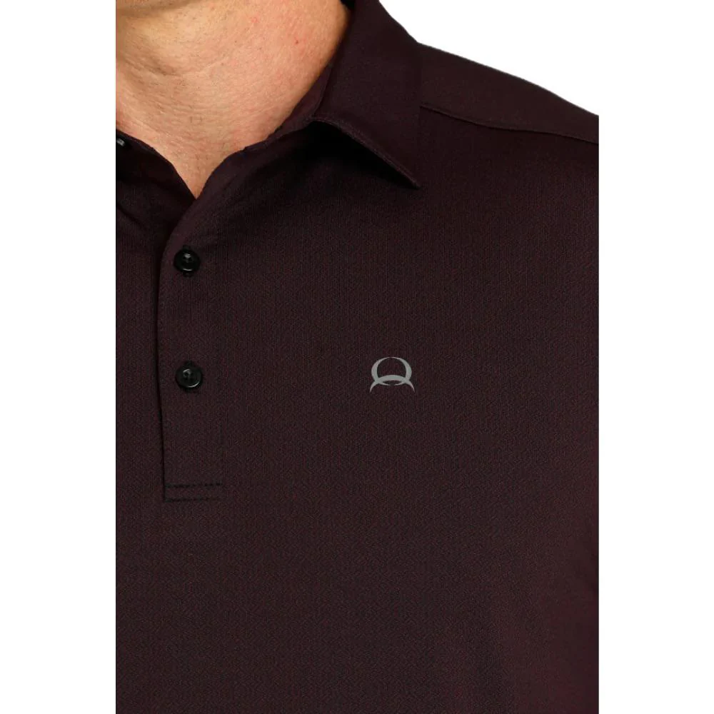 Cinch Men's Purple Short Sleeve ArenaFlex Polo Shirt - Image 2