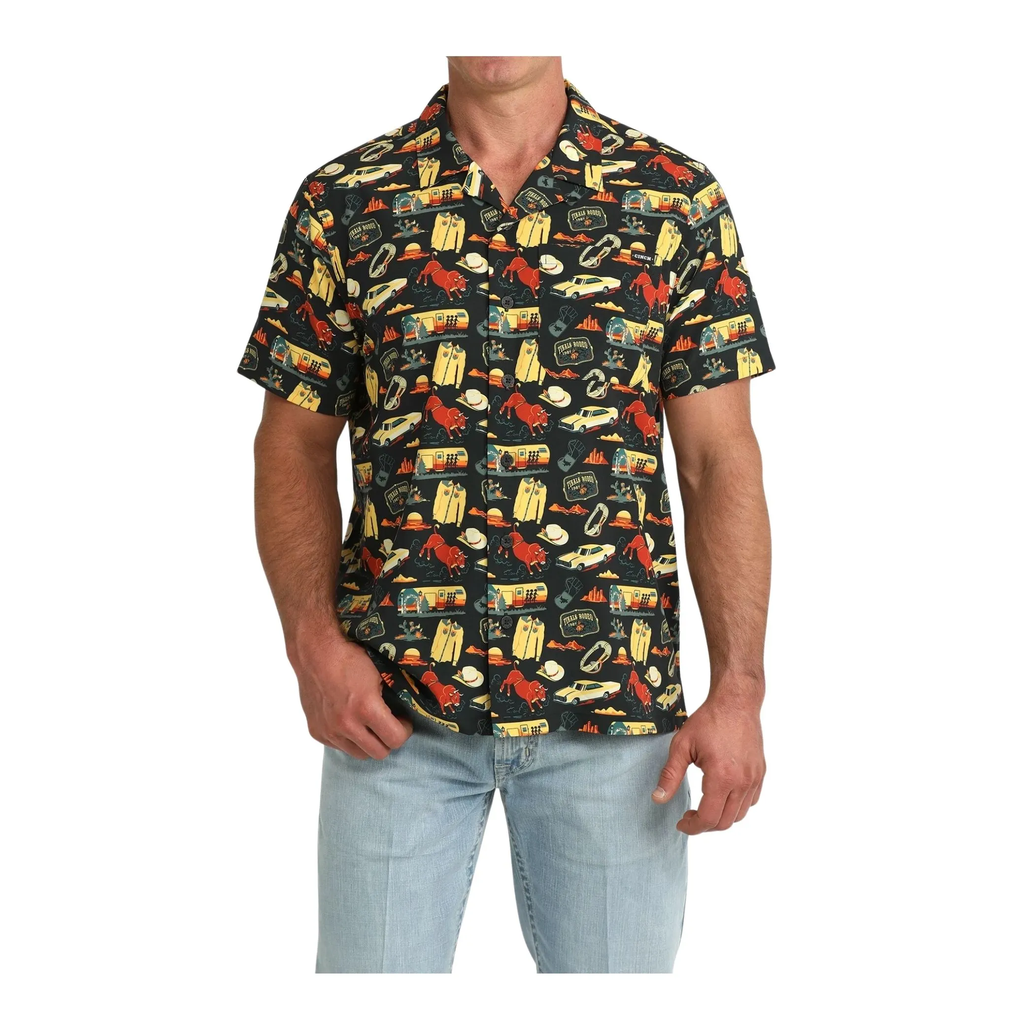 Cinch Men's Short sleeves Camp Shirt