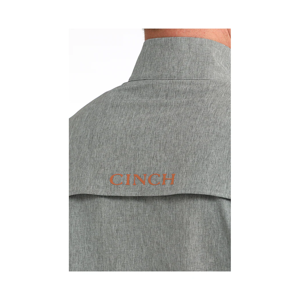 Cinch Men's Windbreaker 1/2 Zip Grey - Image 2