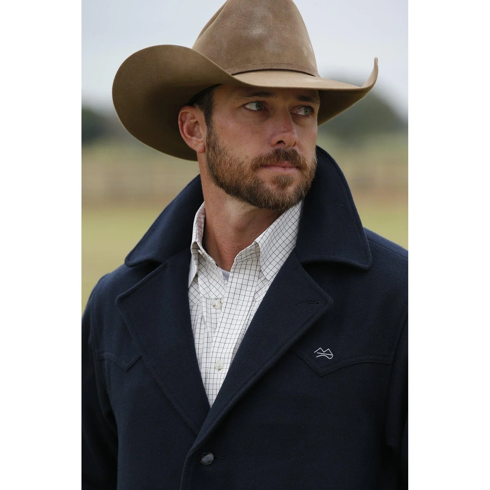 Cinch Men's Navy Wool Ranch Jacket - Image 3