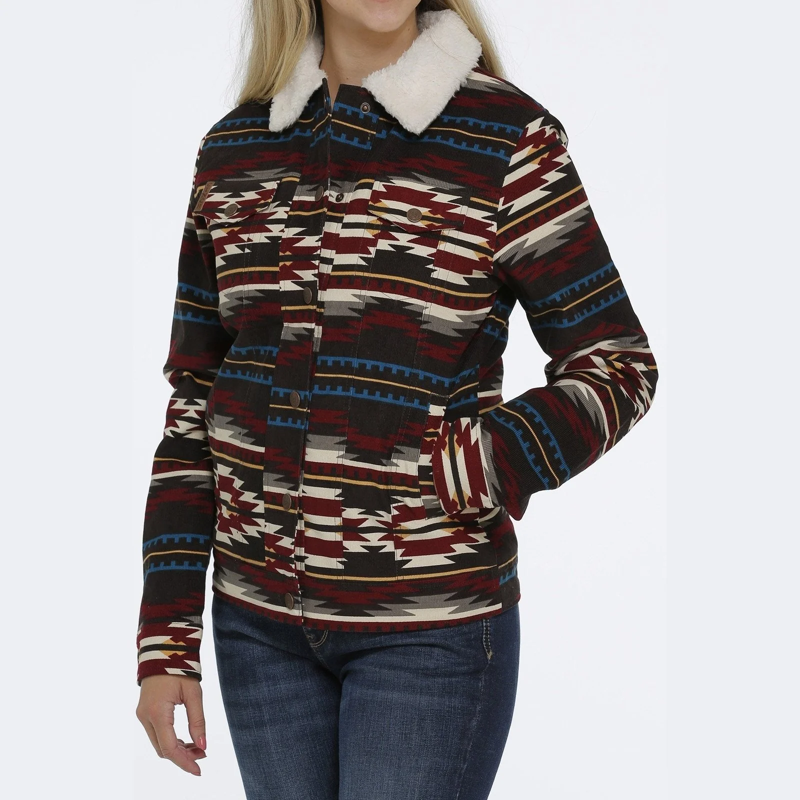 Cinch Women’s Jacket Trucker Corduroy Multi - Image 2