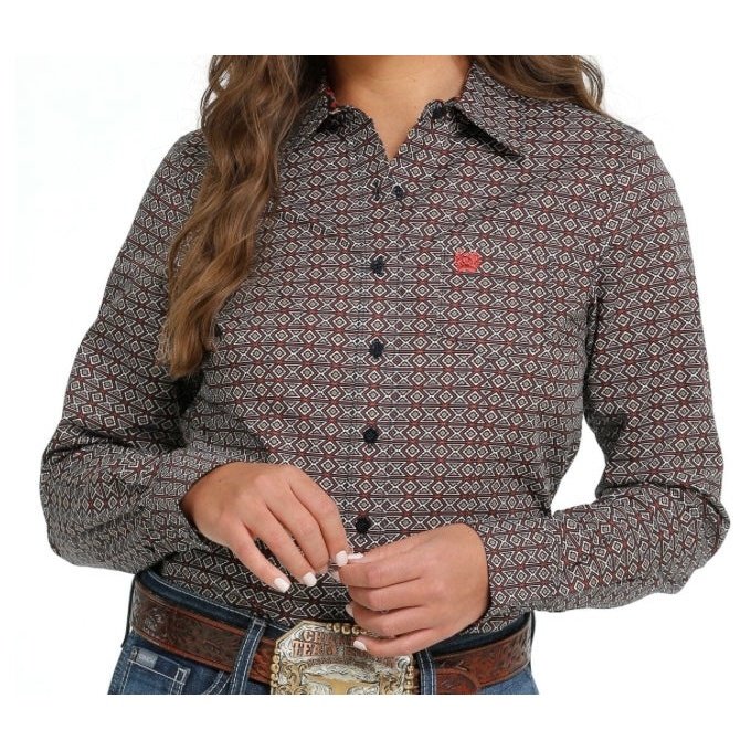 Cinch Women’s Multi Printed Long Sleeve Button Down Western Shirt - Image 5