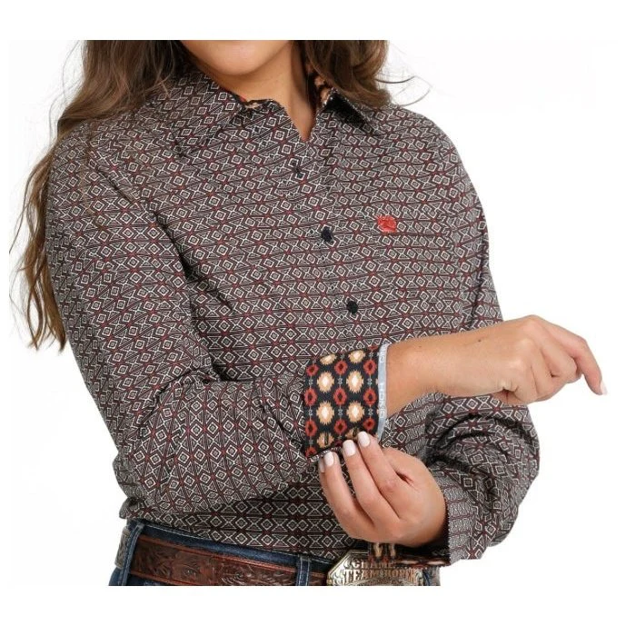 Cinch Women’s Multi Printed Long Sleeve Button Down Western Shirt - Image 6