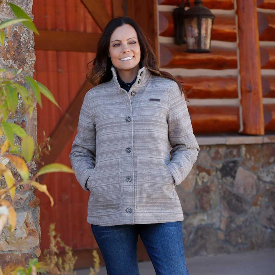 Cinch Women's Poly Wool Coat/Jacket Gray