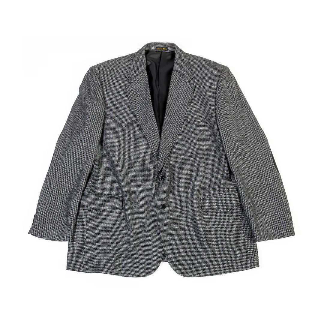 Circle S Men's Sport Jacket Plano Black/Grey Print - Image 3