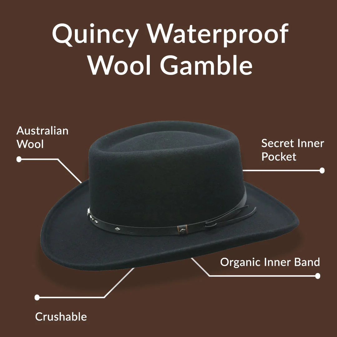 Conner Quincy Waterproof Wool Gambler Hat - Image 2