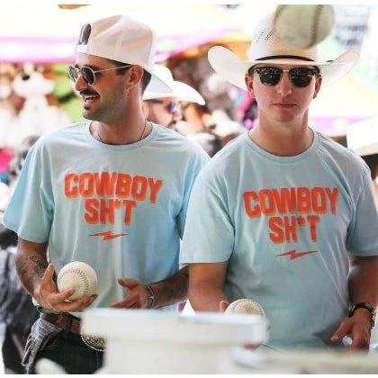 Cowboy Sh!t Unisex T-Shirt Lighting Blue \ - Image 2