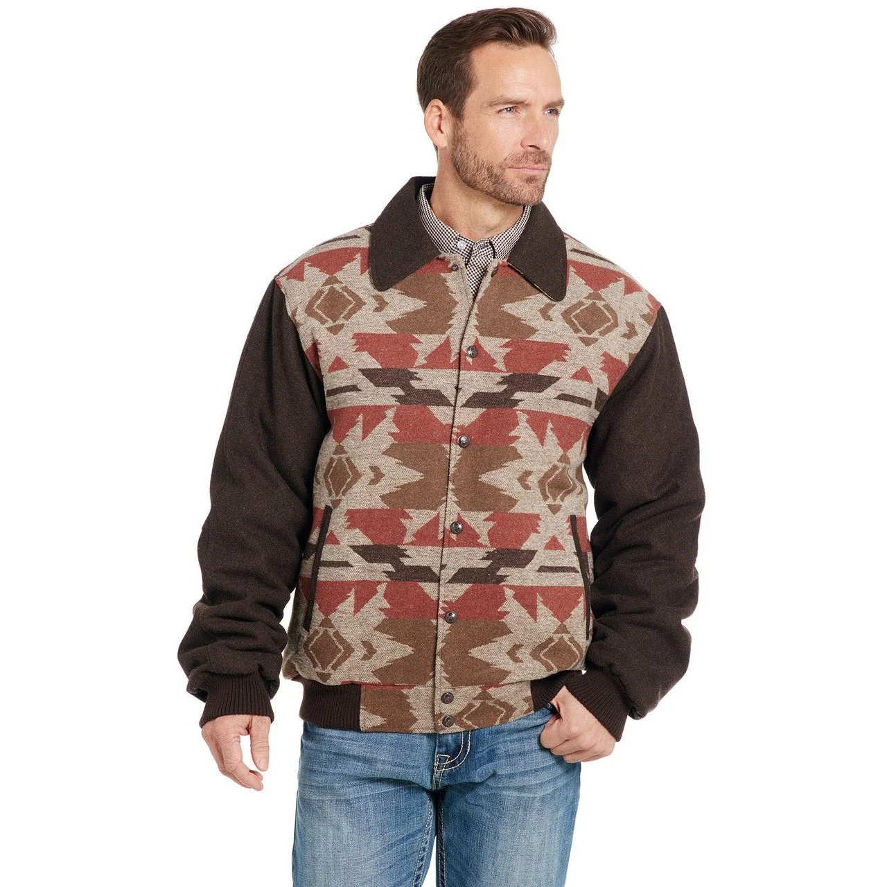 Cripple Creek Men's Navajo Snap Front Jacket