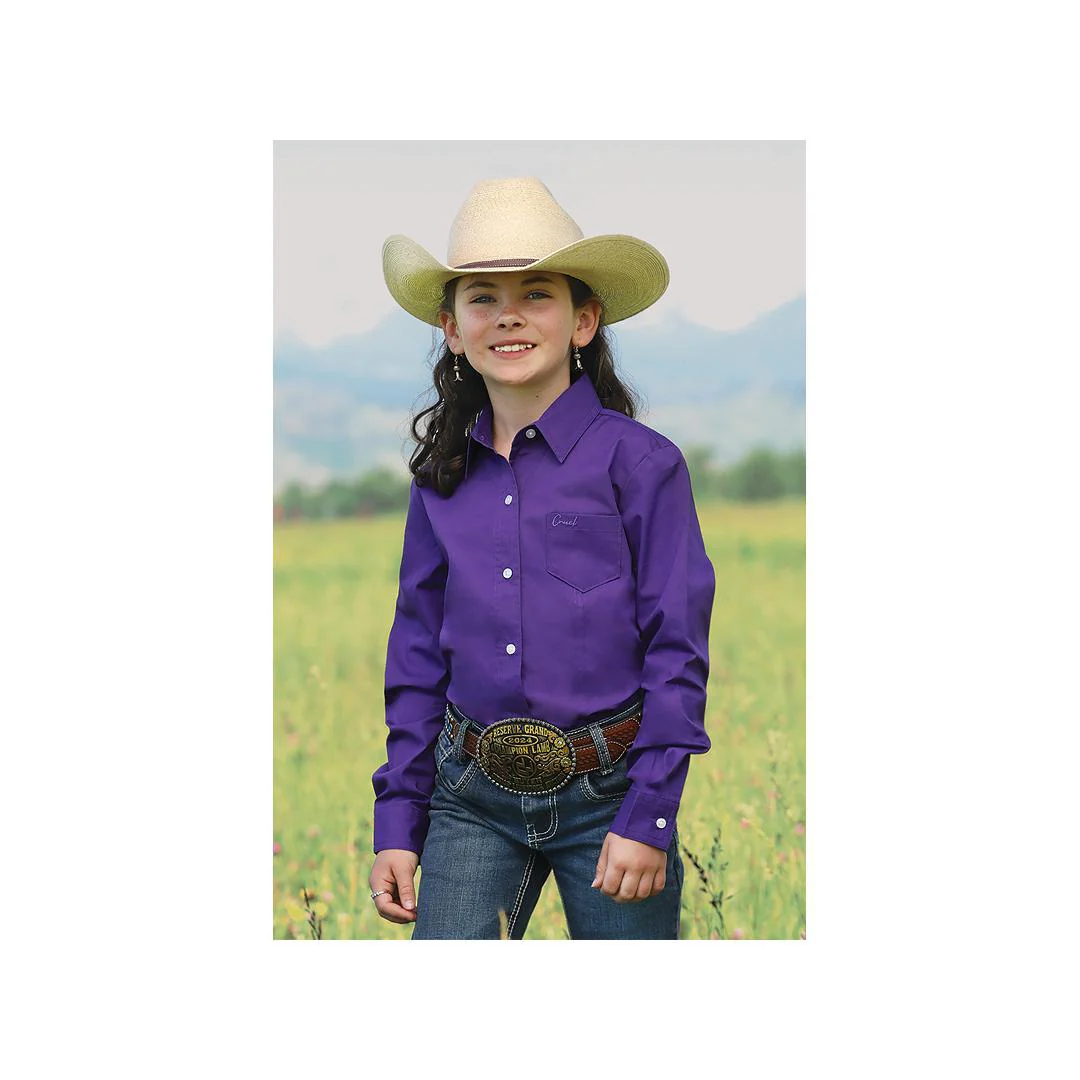 Cruel Girl Girl's Solid Colour Button Up Long Sleeve Shirt - Image 8