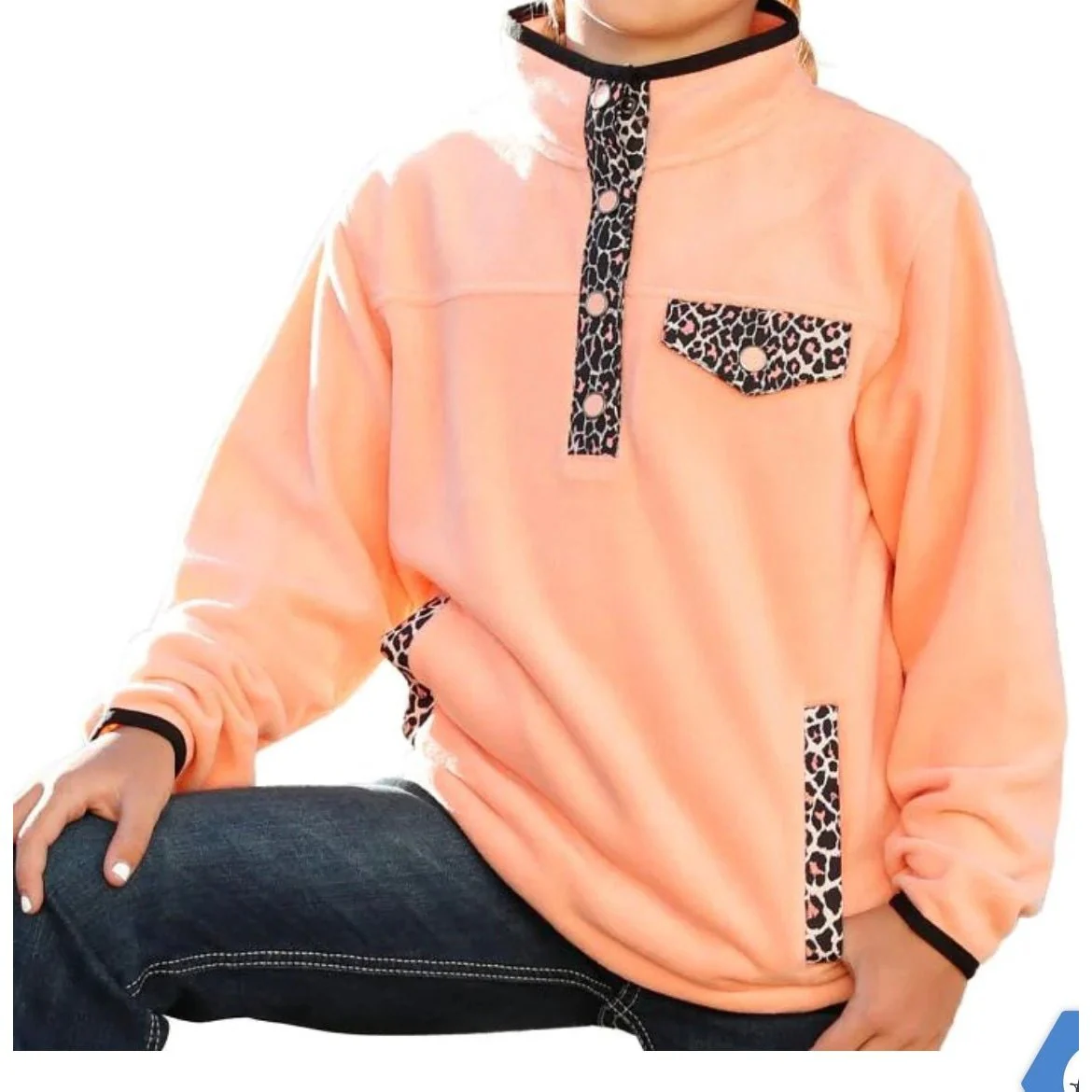 Cruel Girl Kid’s Peach Fleece Pullover