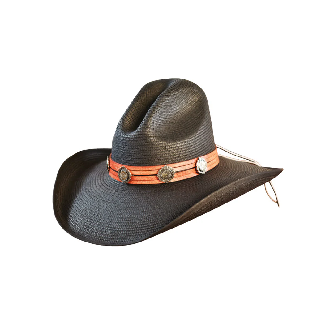 Dallas Hats Traditional Black Straw Cowboy Hat