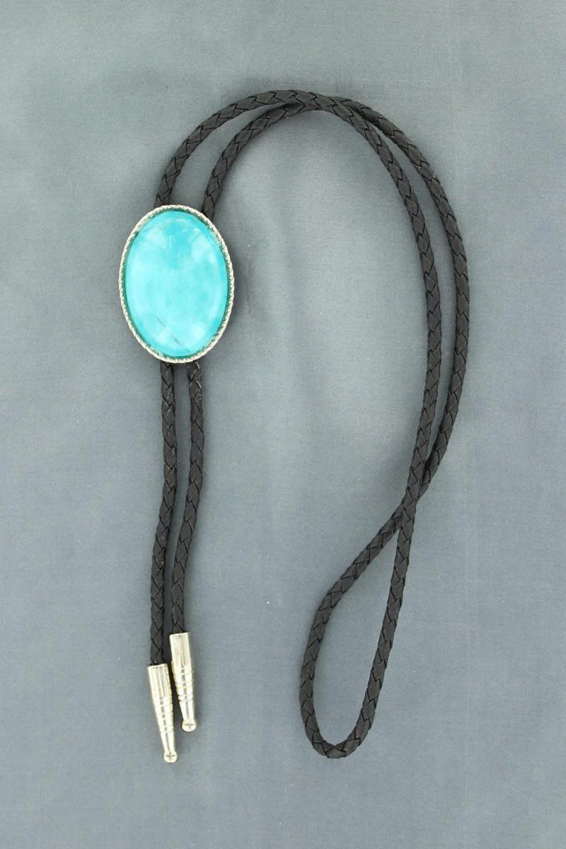 Double S Adult Western Bolo Turquoise