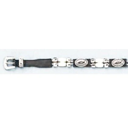 Double S Hatband Leather Bone and Concho Sets