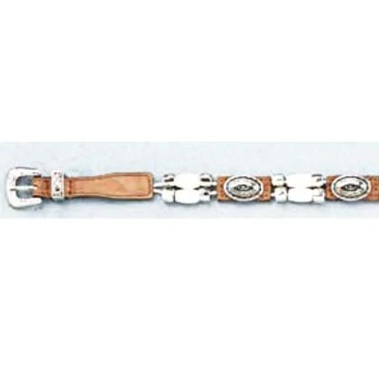Double S Hatband Leather Bone and Concho Sets - Image 2