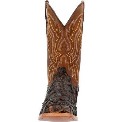 Durango® Men’s Premium Exotics Dark Brown Pirarucu Western Boot - Image 3