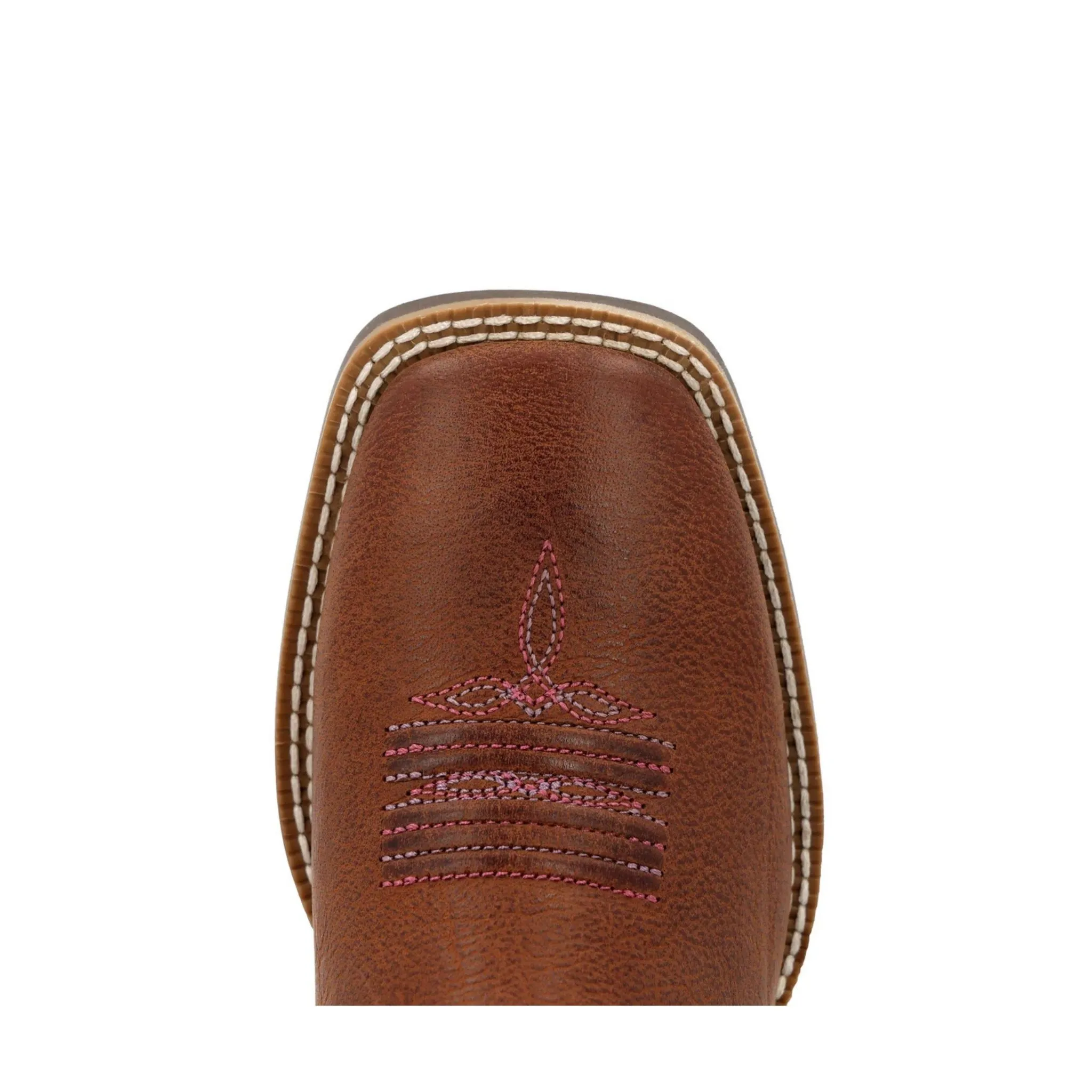 Durango Girl's Shyloh Rusty Brown/Dusty Rose Square Toe Cowgirl Boot - Image 3