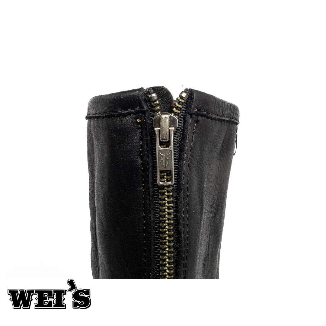 Frye Women's 15" Tall Zip-Up Harness Boots In Black Leather - Clearance - Image 2