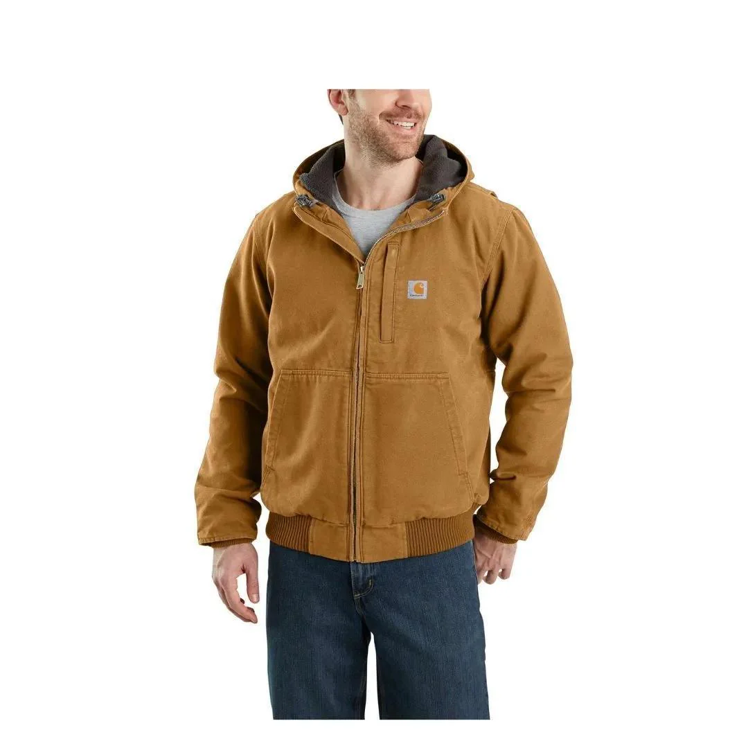 Carhartt Men’s Full Swing® Loose Fit Washed Duck Fleece-Lined Active Jac - Image 16