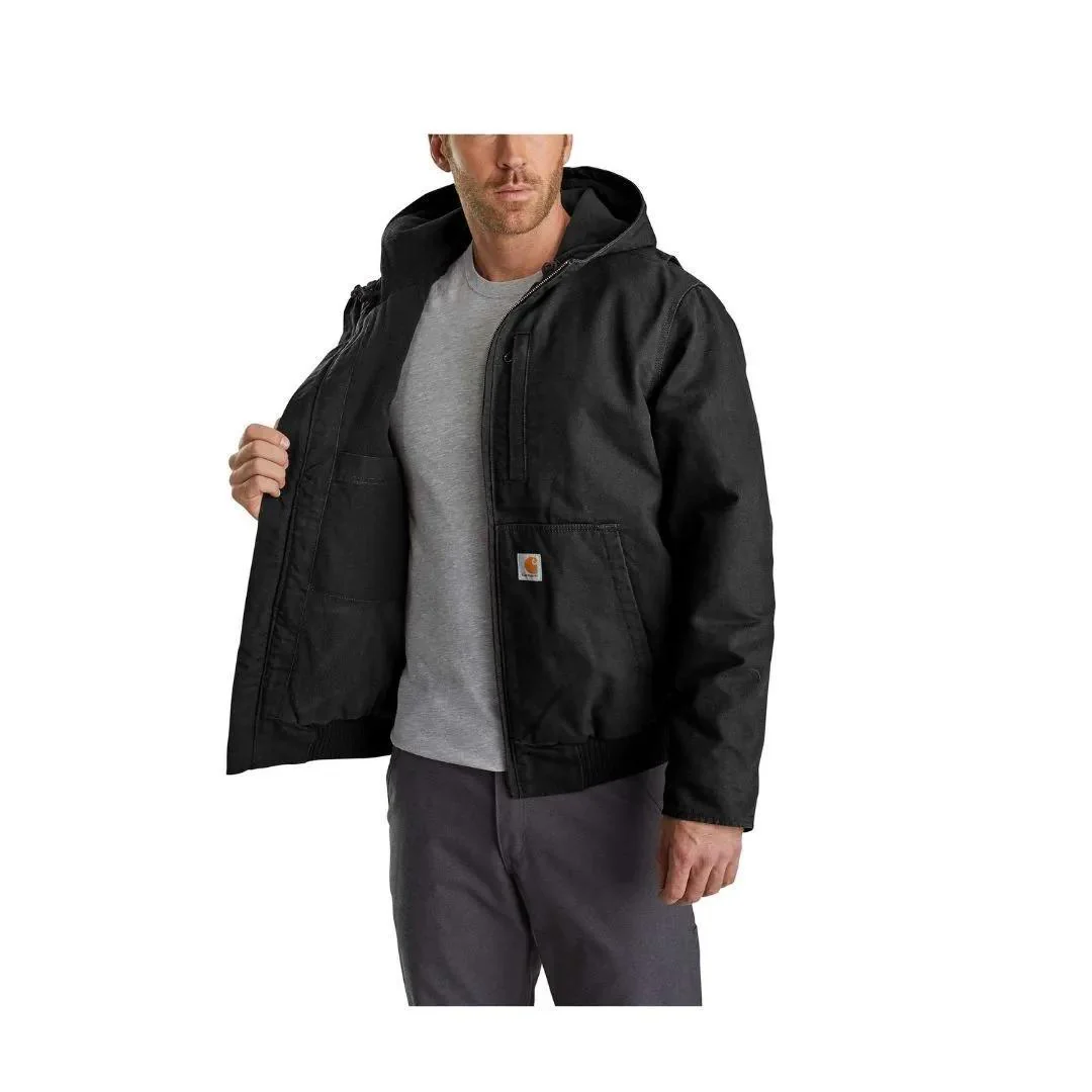 Carhartt Men’s Full Swing® Loose Fit Washed Duck Fleece-Lined Active Jac - Image 3