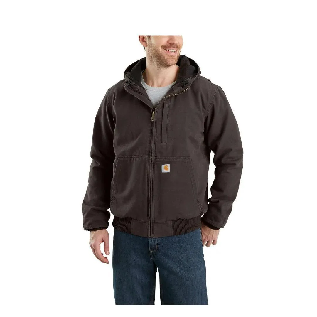 Carhartt Men’s Full Swing® Loose Fit Washed Duck Fleece-Lined Active Jac - Image 6