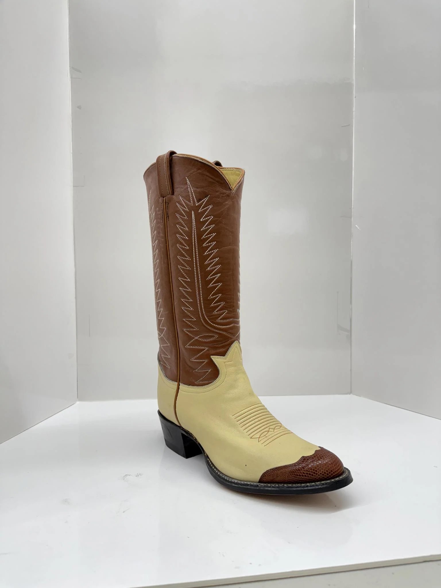 Garage Sale Tony Lama Men's 13" Leather Cowboy Boots Faux Snake Print