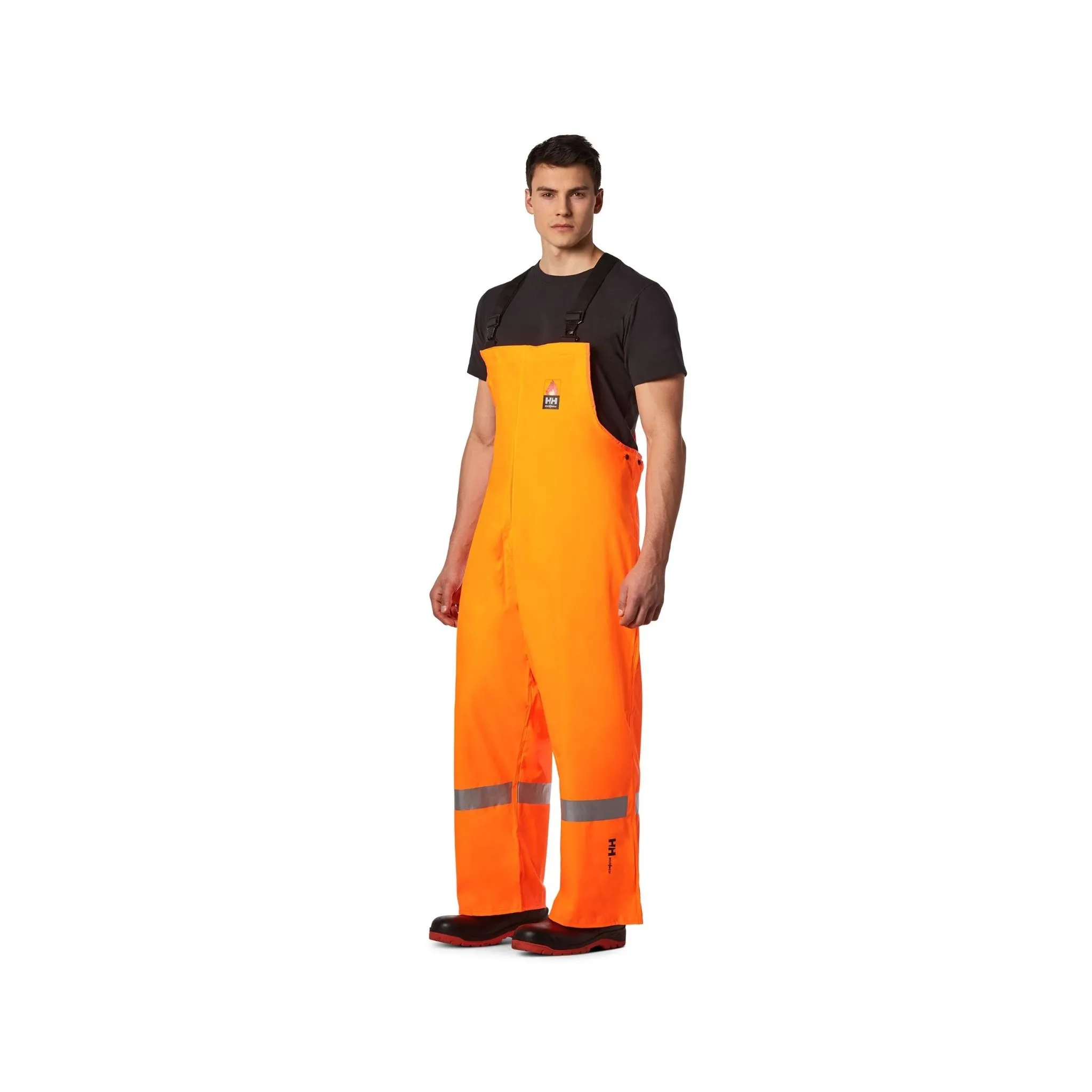Helly Hansen Workwear Men's Alberta Stretch Hi Vis Polyurethane Rain Bib Overall