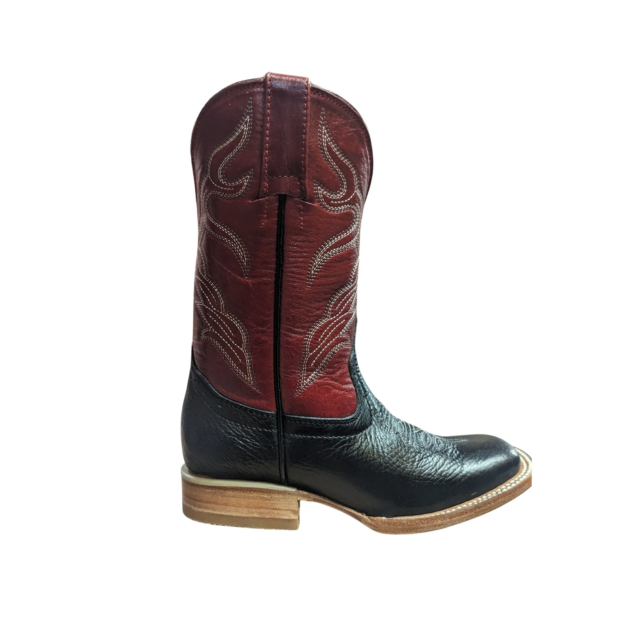 Hondo Kid’s Cowboy Boots Leather Square Toe - Image 2