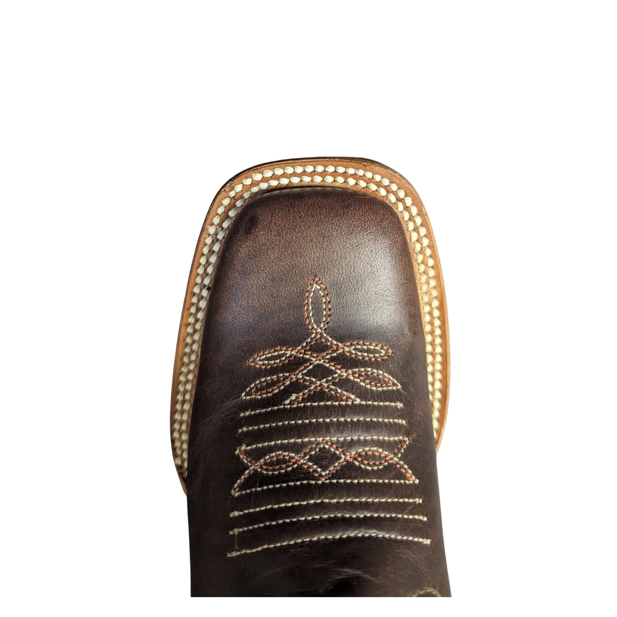 Hondo Kid’s Cowboy Boots Brown Apache Mango Volcano Square Toe - Image 2