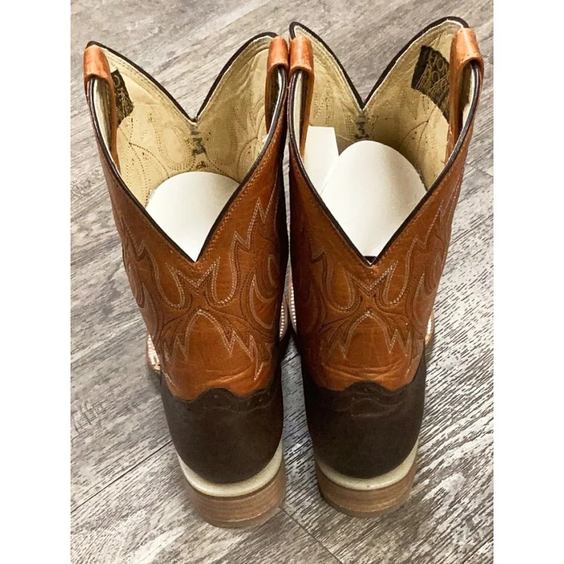 Hondo Kid’s Cowboy Boots Brown Apache Mango Volcano Square Toe - Image 4
