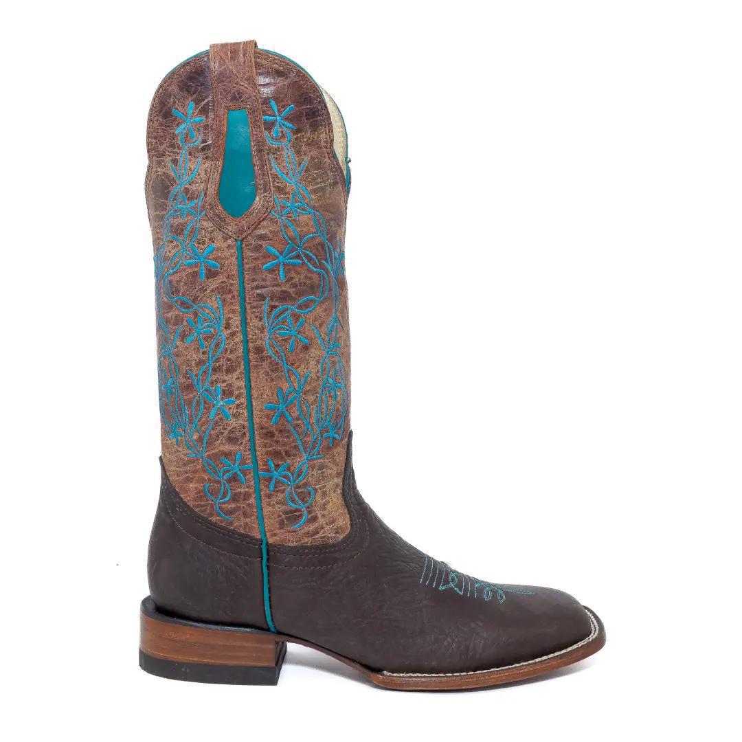 Hondo Women’s Cowgirl Boots 13" Cocoa/Cognac - Image 4