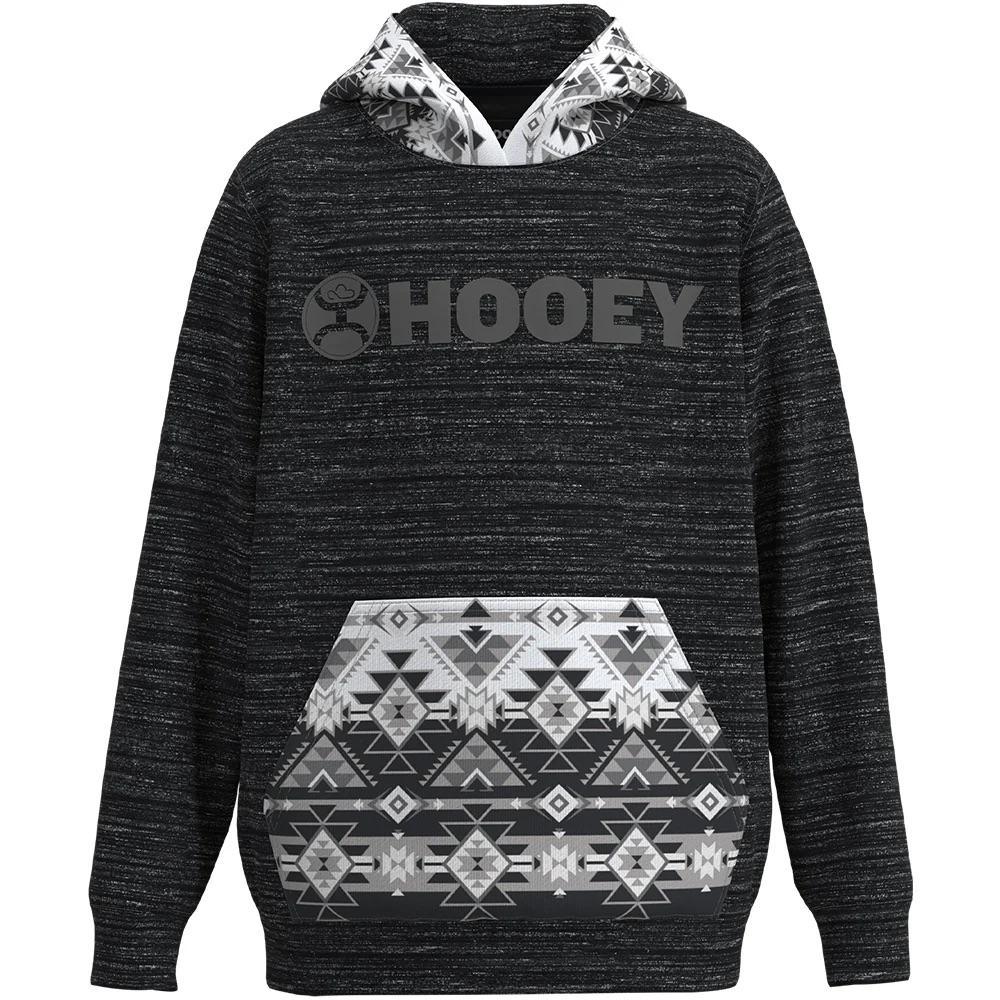 Hooey Boy's Legendary Hoodie Black/Aztec Hooey Logo