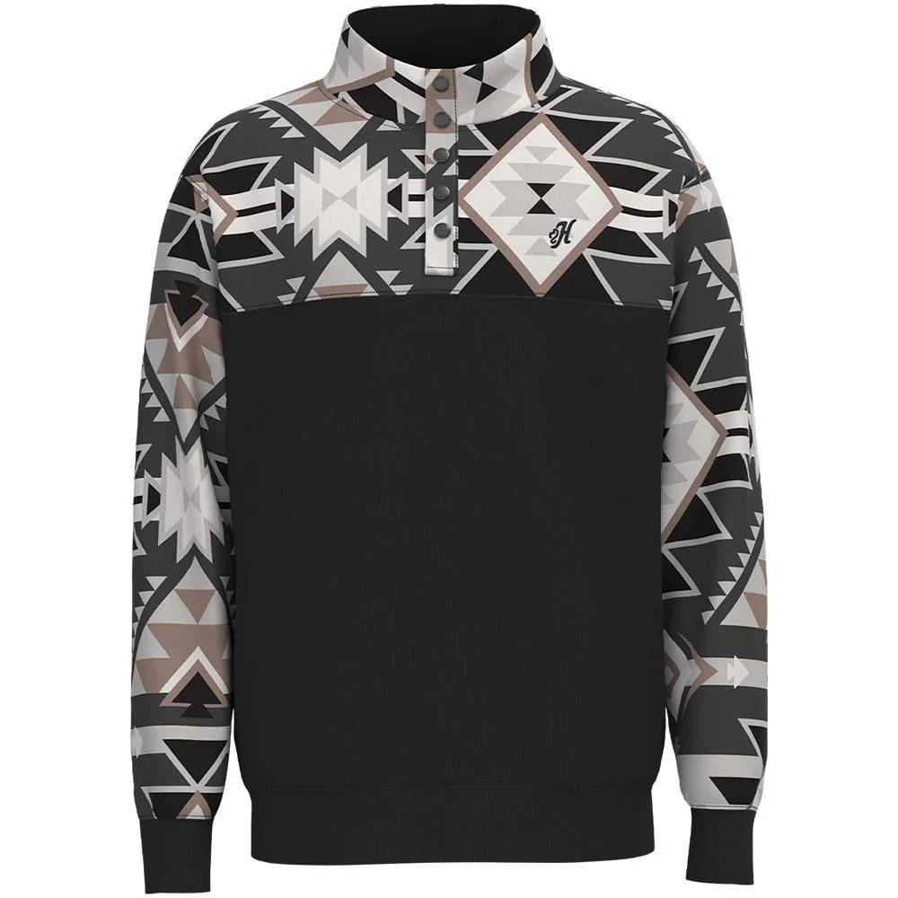 Hooey Boy's Stevie Black/White w/ Aztec Pullover