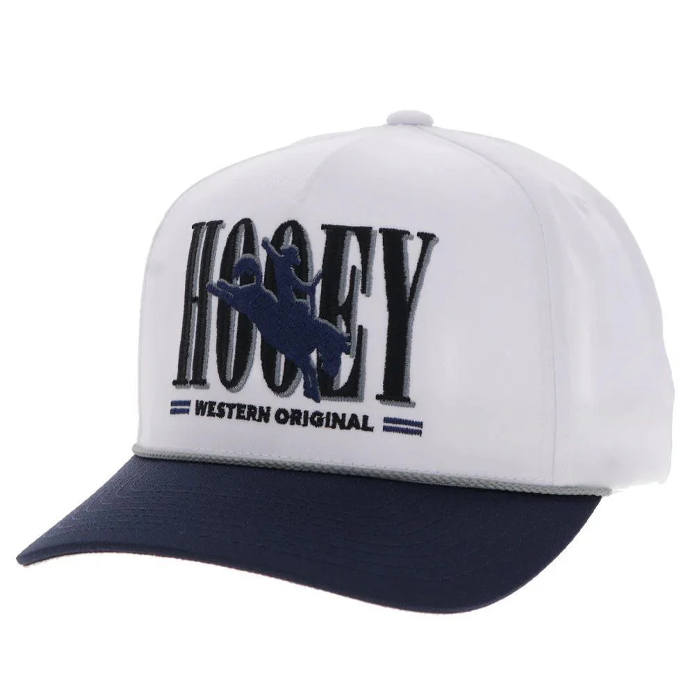 Hooey Hat Wild Ride White w/ Navy Hooey Embroidered Logo