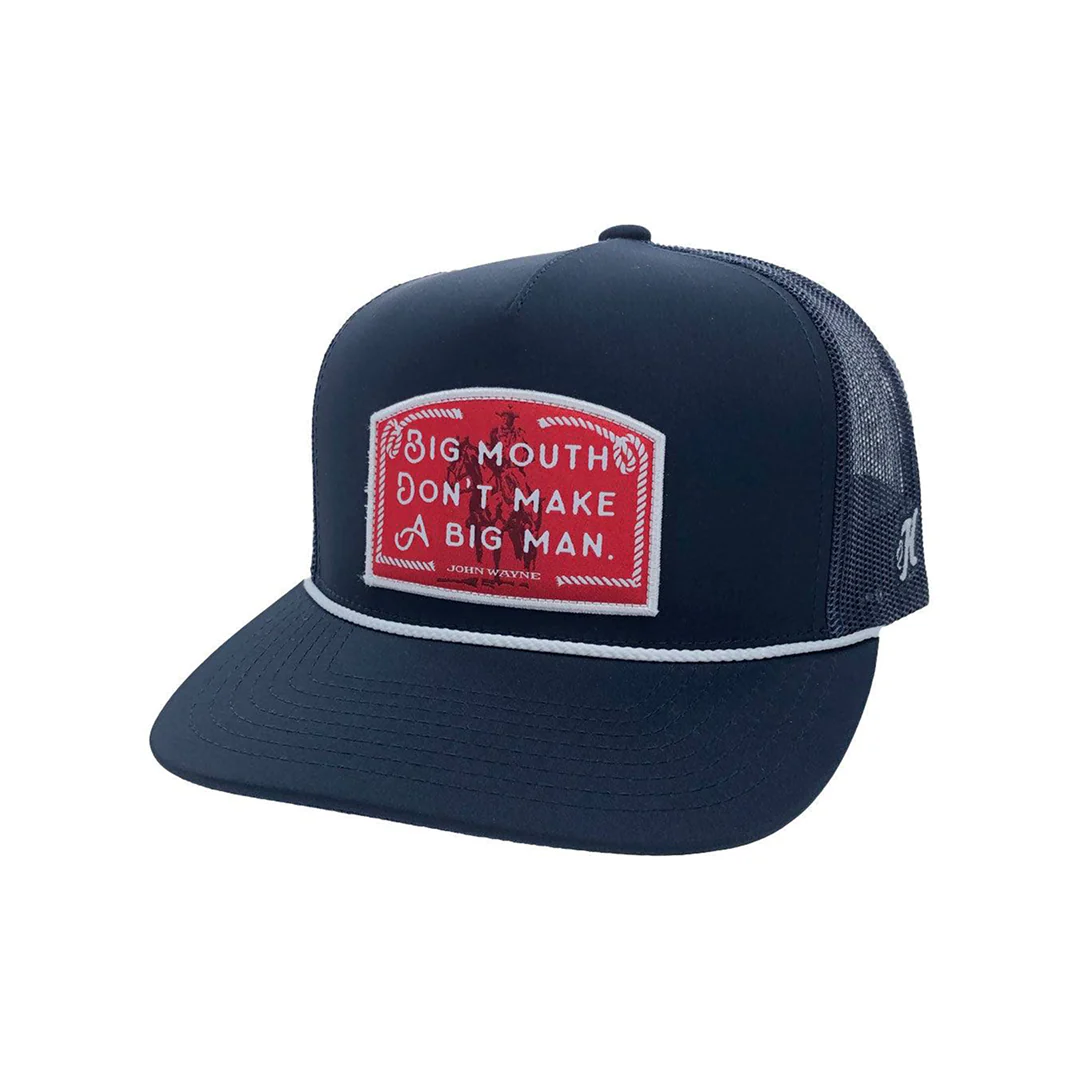 Hooey John Wayne Cap in Navy w/ Red and White Patch