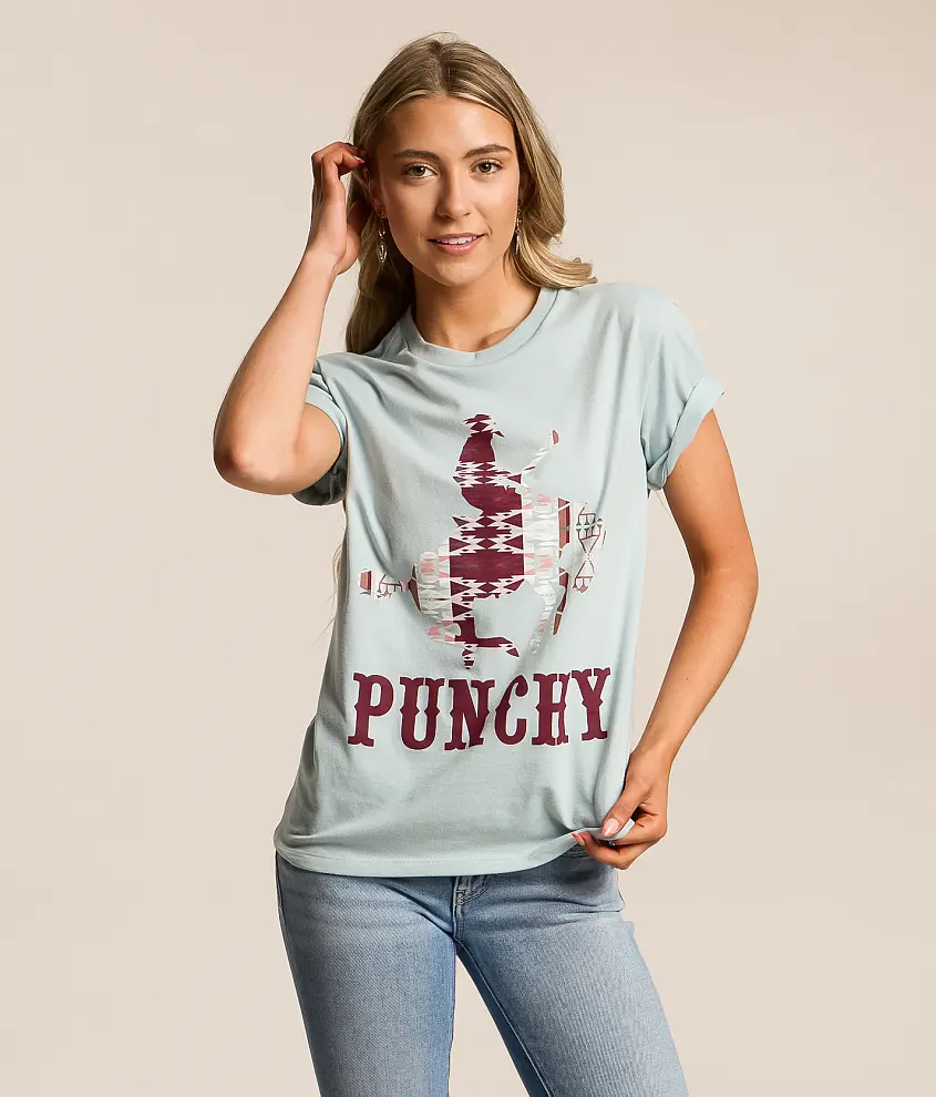 Hooey Ladies Bronc Cloud Blue T- Shirt - Image 2