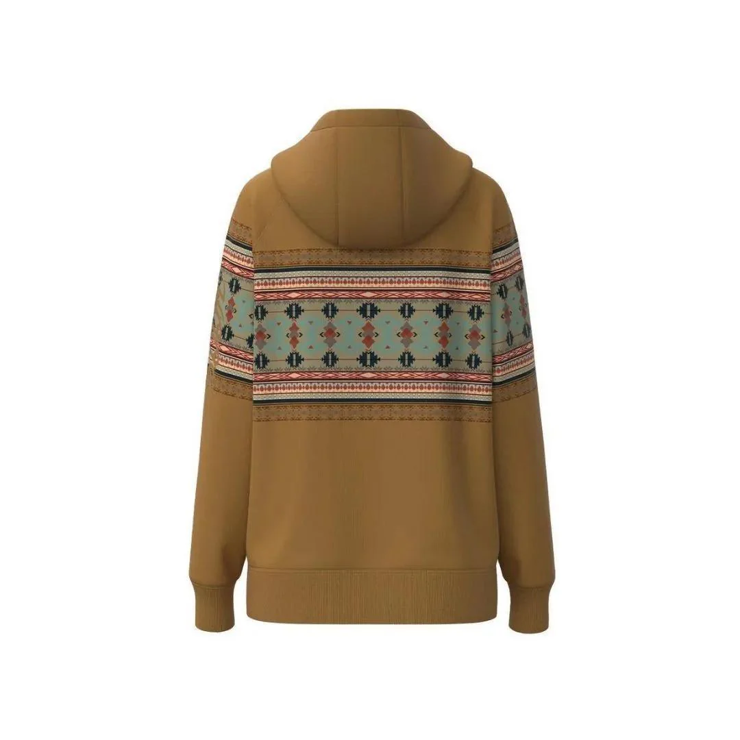 Hooey Ladies "Legendary Hoody" Tan w/Thunderbird Pattern - Image 3