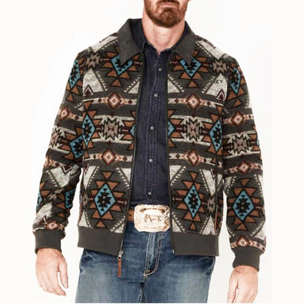 Hooey Men’s Jacket Bomber Corduroy Collar Southwest Shell CLEARANCE - Image 2