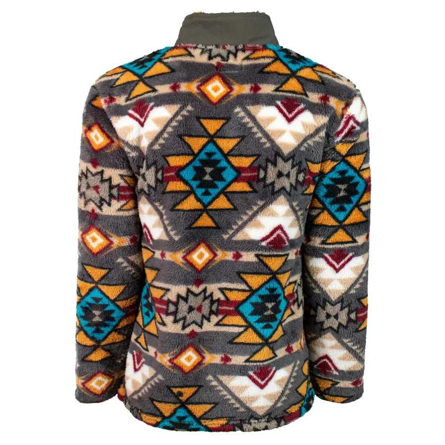 Hooey Unisex Pullover Fleece Brown/Aztec CLEARANCE - Image 2