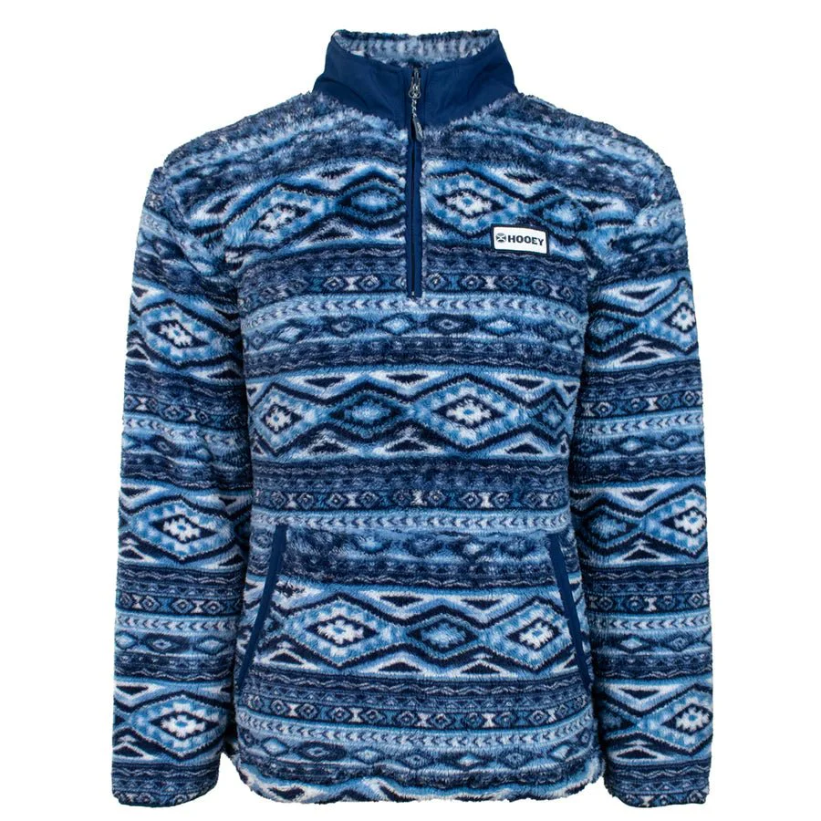 Hooey Men’s Pullover Fleece Navy/Aztec - CLEARANCE