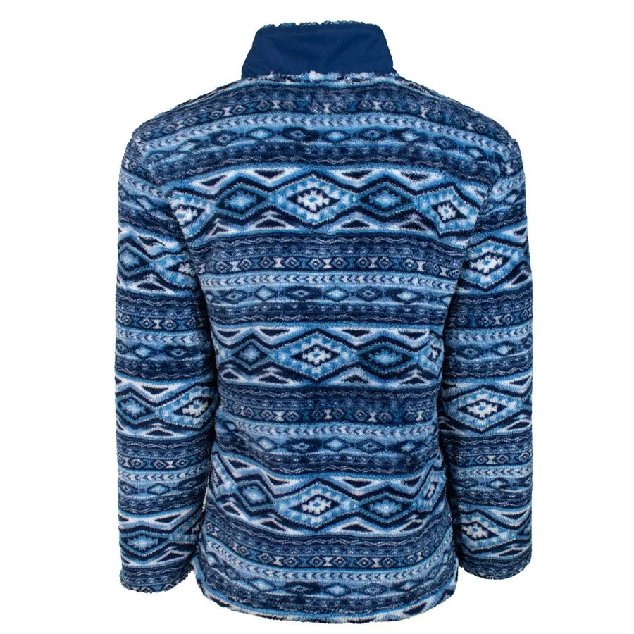 Hooey Men’s Pullover Fleece Navy/Aztec - CLEARANCE - Image 2
