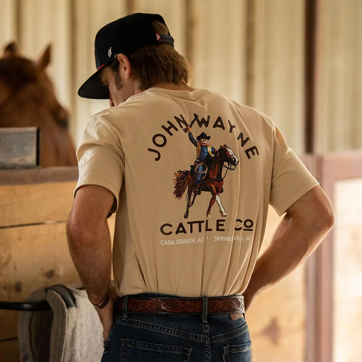 Hooey Men's John Wayne T-Shirt Tan - Image 3