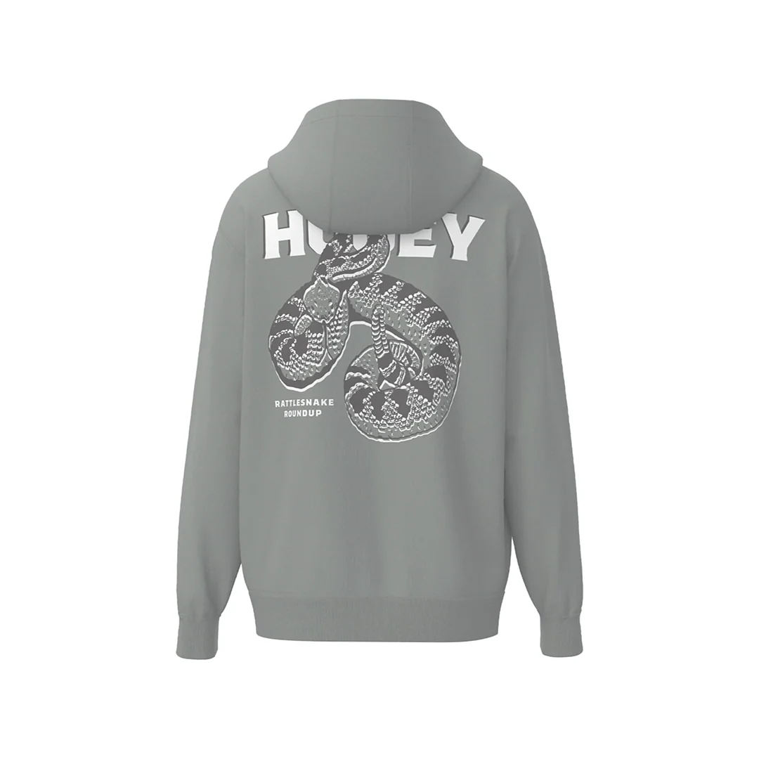 Hooey Men's Rattler Hoodie Grey w/ Black and White Snake Logo - Image 2