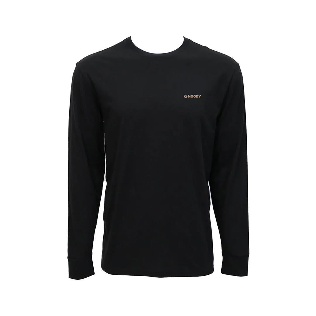 Hooey Men's Rodeo Rank Long Sleeve T-shirt Black