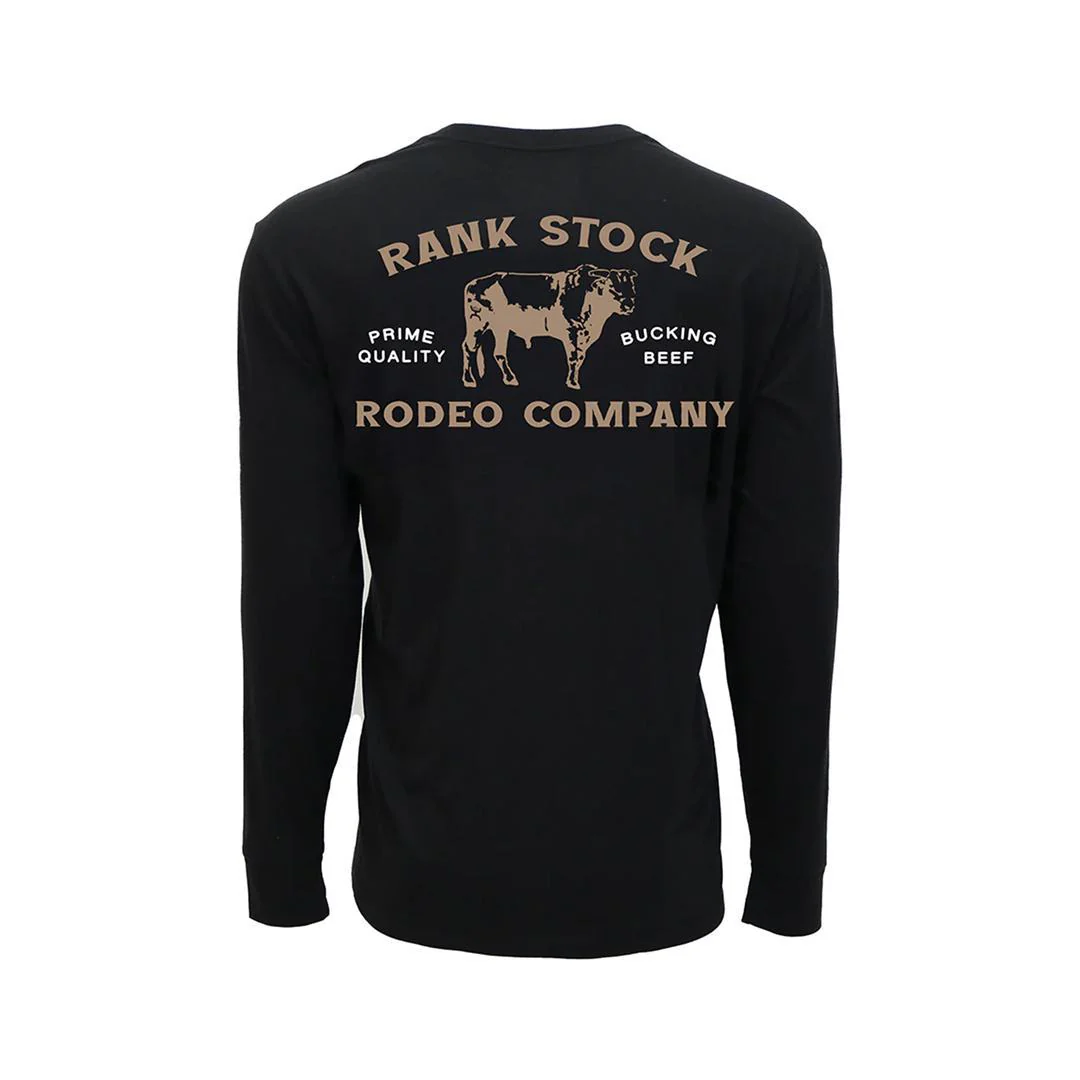 Hooey Men's Rodeo Rank Long Sleeve T-shirt Black - Image 5