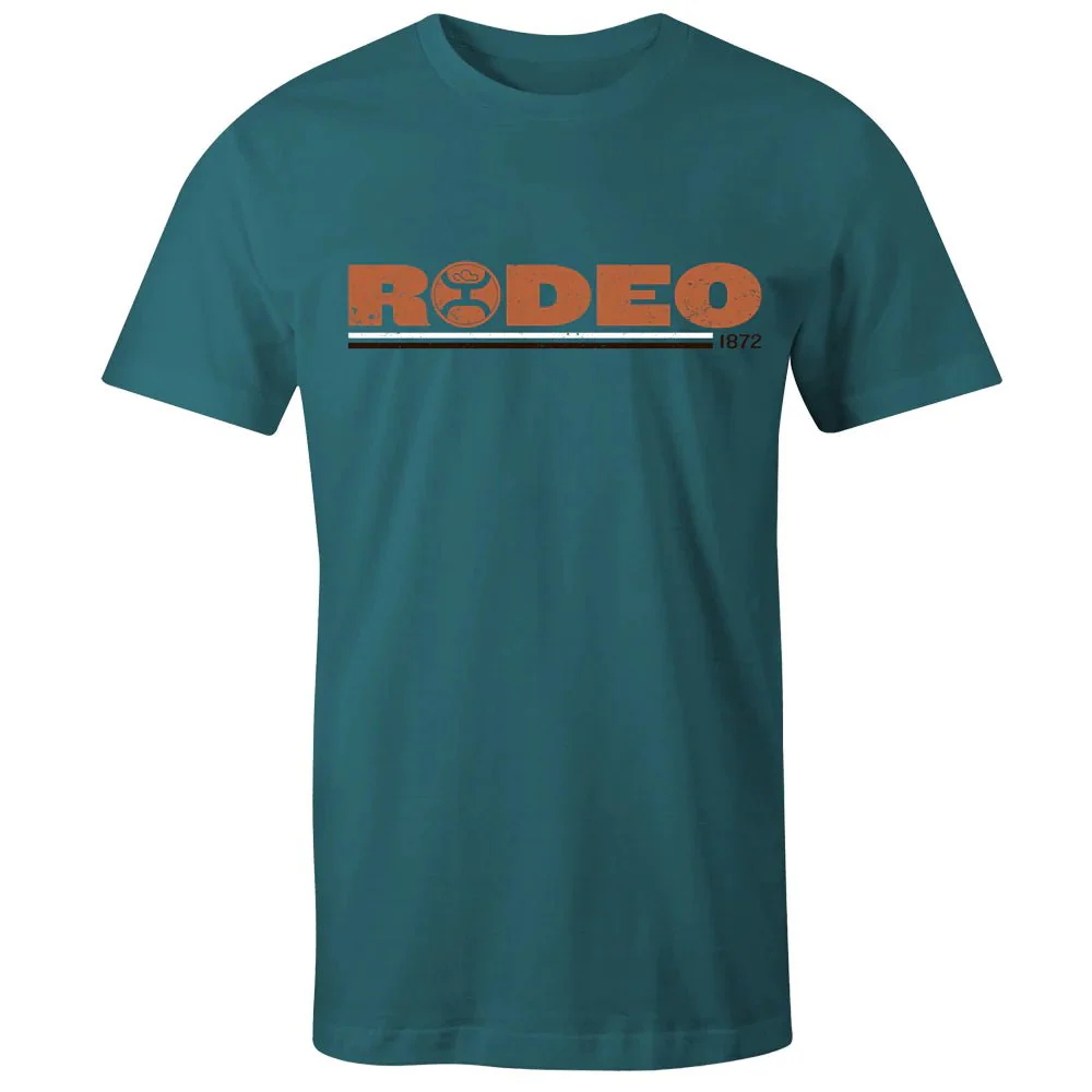 Hooey Men's T-Shirt "Rodeo" Teal Heather -CLEARANCE